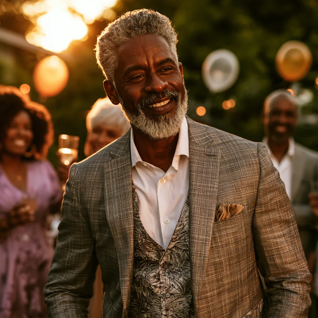 Silver suit style